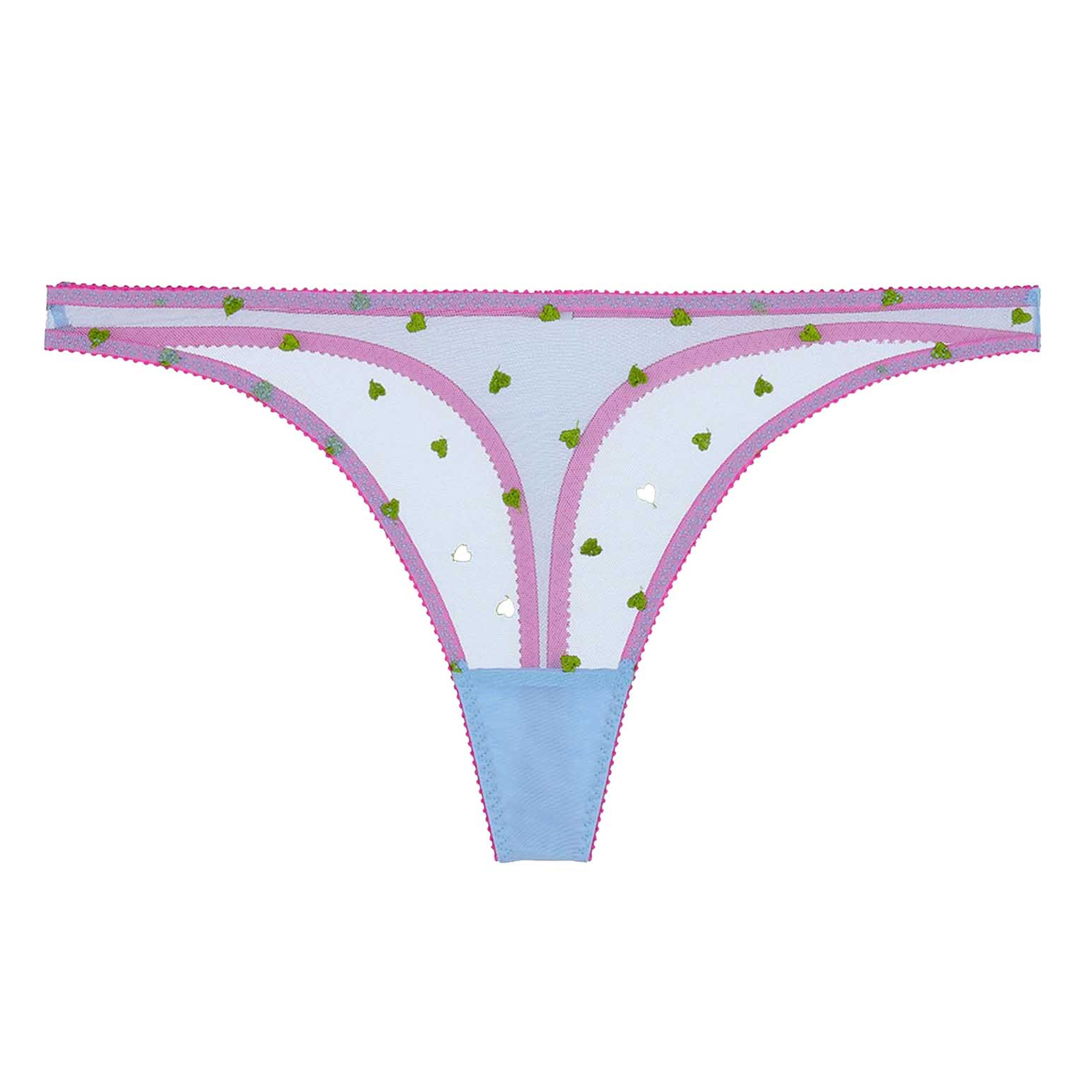 Dora Larsen Betty Heart Embroidery Thong